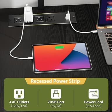 Yoobure L Shaped Desk with Pegboard, Reversible Computer Desk with Drawers & Storage Shelves, Gaming Desk with LED Lights & Power Outlets, Office Desk with Monitor Stand Corner Desk Home Office Desks - Image 6