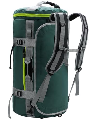 MIER Large Duffel Backpack Sports Gym Bag with Shoe Compartment, Heavy Duty and Water Resistant, Green, 90L - Image 1
