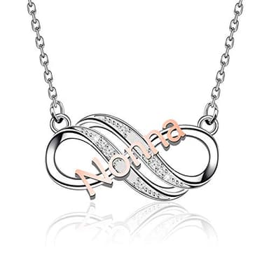 LQRI Grandma Necklace Grandma Gift Granny/Mimi/Nana/Nonna Infinity Love Charm Necklace Grandmother Nana Gift From Granddaughter Grandson (N-Nonna) - Image 1