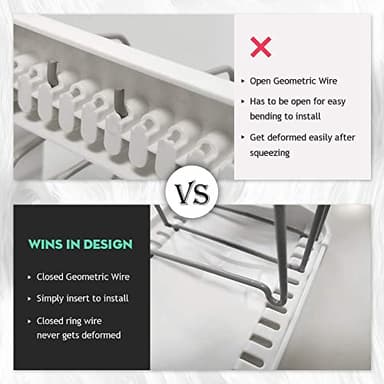 EVERIE Adjustable Bakeware Organizer Pot Lid Holder Rack for Pots, Cake Molds, Cutting Boards, Mats, Cookware, GS02SS, 7.7'' Deep by 12.6'' to 21.5'' Wide - Image 3