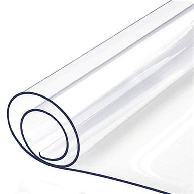 Clear Plastic Tablecloths Furniture Dining Room Table Protector Thick Protective Desk Cover PVC Vinyl Tabletop Protection Pad Easy Clean Polyester Wipeable Waterproof Plastic Cloths 42 x 60 Inch - Image 1