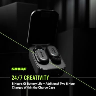Shure MoveMic Two Kit - Pro Wireless Lavalier Microphones with Camera Receiver for DSLRs, iPhone, Android, Mac & PC, 2 Bluetooth Mini Mics, 24 Hours Charge, IPX4, Portable Clip Lavs (MV-Two-KIT-Z7) - Image 4