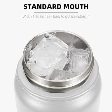 Fanhaw 20 Oz Insulated Stainless Steel Vacuum Water Bottle with Anti-Dust Pop-Open Lid - For Kids, Women, Men | Leak & Sweat Proof (Green Blue) - Image 5