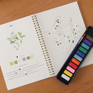 XZGTAND Beginner-Friendly Animals Watercolor Workbooks, 12 Colors Watercolor Paint Set with Paint Brush, Beginner-Friendly Watercolor Painting Kit (Autumn) - Image 3
