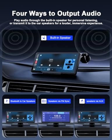 Avylet 8.1'' Wireless Apple Carplay Screen for Car, Android Auto with Backup Camera, Portable Car Stereo Touchscreen with OTA/GPS Navigation/Mirror Link/Voice Control/Bluetooth/AUX/FM/WiFi - Image 5