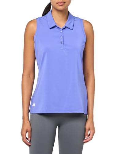 adidas Women's Standard Ultimate365 Solid Sleeveless Polo Shirt, Cobalt Blue - Image 1