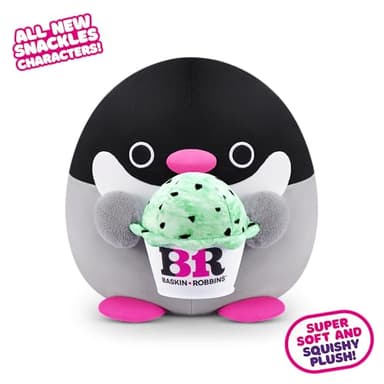 Snackles Series 2 Penguin & Baskin-Robbin 14 Inch Plush by ZURU, Ultra Soft Plush, Collectible Plush with Real Licensed Brands, Stuffed Animal, Giftable - Image 2