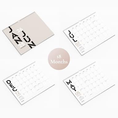 Paper Play Horizontal Wall Calendar 2025-2026, 18 Months Hanging Calendar (January 2025 to June 2026) Modern Design with Notes Section 11x13.5 Inches - Image 7