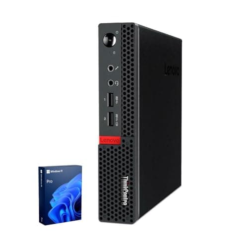 Lenovo ThinkCentre M625q Tiny Business MFF Desktop, Dual Core A4 9120C, 16GB RAM, 256GB SSD, DP, Type-C, Support 2-Monitor 4K, RJ-45, Wi-Fi, Windows 11 Pro, Black, for Home Office & Corporate - Image 1