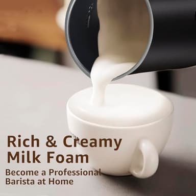 Milk Frother, 4 in 1 Electric Milk Steamer,11.8oz/350ml Automatic Warm and Cold Foam frother for Coffee, Latte, Macchiato, Cappuccino, Hot Chocolate - Image 4