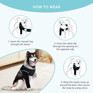 Comwish Recovery Sleeve for Dogs, Front Leg Protection After Surgery, Dog Leg Sleeve to Stop Licking, Bite and Keep Dry, Machine Washable Waterproof Abrasion Resistant Dog Recovery Sleeve (XXL) - Image 5