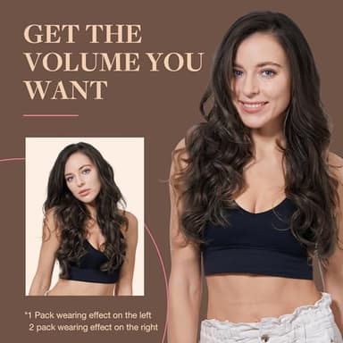 GOO GOO Clip in Hair Extensions Real Human Hair, Remy Human Hair Extensions Clip ins for Women, Natural Human Hair, 22inch 120g 7Pcs, 2 Dark Brown - Image 7