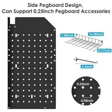 CCCEI Modular Power Tool Organizer with Charging Station. 4 Layer Wall Mount Drills Holder, Tool Battery Charger Organizer. Garage Shop Storage Utility Shelf with 10FT Power Strip, Gift for Men. - Image 6