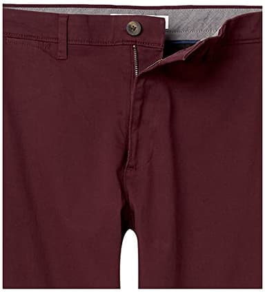 Amazon Essentials Mens Straight-Fit Casual Stretch Chino Pants, Burgundy, 33W x 32L - Image 5