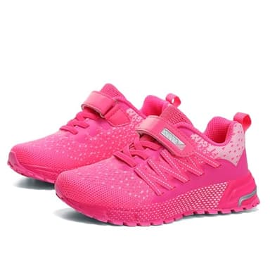 Kids Sneakers for Boys Girls Running Tennis Shoes Lightweight Breathable Sport Athletic Pink B Size US 3 Big Kid - Image 7