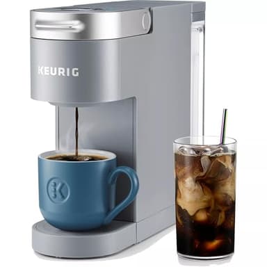 Keurig K-Iced Plus Single-Serve Coffee Maker, Brews Iced Coffee, Fits Travel Mug, Removable Water Reservoir, Artic Gray (Renewed) - Image 1