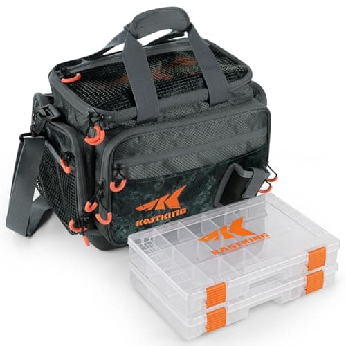 KastKing Fishing Gear & Tackle Bags - Saltwater Resistant Fishing Bags - Fishing Tackle Storage Bags,Medium-Hoss, (With（2） 3600 Trays,15x11x10.25 Inches) - Image 1