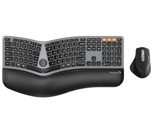 ProtoArc Ergonomic Wireless Keyboard Mouse - Image 1