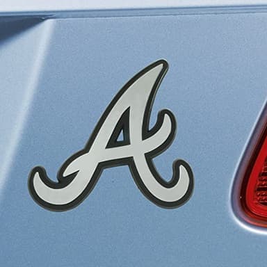 FANMATS 26508 Atlanta Braves 3D Chrome Metal Auto Emblem - Image 2