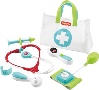 Fisher-Price Doctor Playset Medical Kit 7-Piece Toy for Dress Up and Preschool Pretend Play Ages 3+ Years - Image 1
