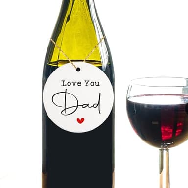 Lmaurrizt Dad Birthday Gift Ceramic Ornament Keepsake Sign Round Plaque Love You Dad Father's Day Gift Birthday Thanksgiving Christmas for Dad Daddy Papa Father Best Dad Ever Gifts, small, White - Image 5