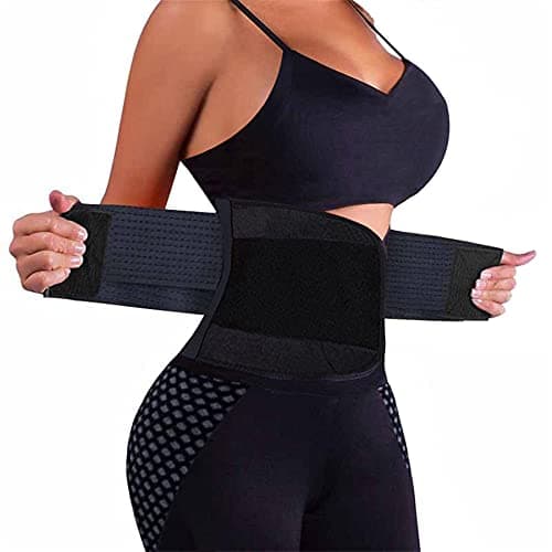 VENUZOR Waist Trainer Belt for Women - Waist Cincher Trimmer - Slimming Body Shaper Belt - Sport Girdle Belt (UP Graded)(Black,Small) - Image 1