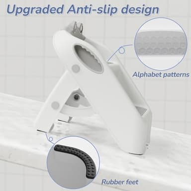 iBabyMax Toddler Step Stool, Easy to Fold Step Stools for Toddlers with Non-Slip Surface & Alphabet Patterns, Lightweight & Cute Kids Step Stool for Potty Training, Bathroom Sink, and Bedroom, Gray - Image 5