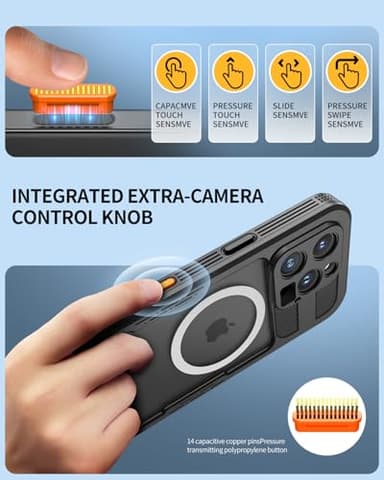 Lanhiem Magnetic for iPhone 16 Pro Max Case, IP68 Waterproof Dustproof Case, [Compatible with Magsafe] [Built-in Screen Protector] Full Body Heavy Duty Rugged Phone Cover 6.9 inch, Black/Clear - Image 5