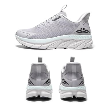 ALLSWIFIT Men's Slip On Walking Shoes Running Comfortable Tennis Breathable Non Slip Athletic Gym Workout Cross Training Fashion Sneakers,Size 8.5,Grey,SARR034M - Image 7