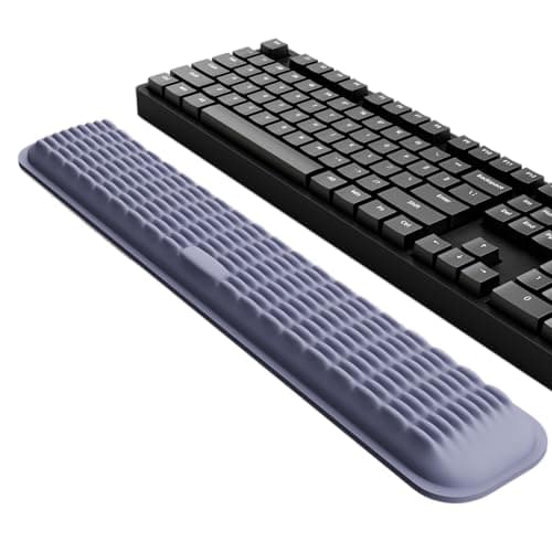 MEKASS Keyboard Wrist Rest, Soft Memory Foam Wrist Support for Keyboard, Keyboard Hand Rest Pad for Wrist Pain Relief, Keyboard Wrist Guard for Long Hours of Work, Gaming, Studying（Gray） - Image 1