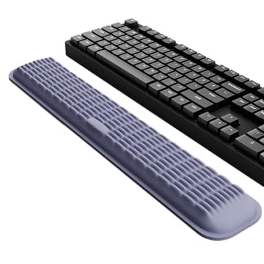 MEKASS Keyboard Wrist Rest, Soft Memory Foam Wrist Support for Keyboard, Keyboard Hand Rest Pad for Wrist Pain Relief, Keyboard Wrist Guard for Long Hours of Work, Gaming, Studying（Gray） - Image 1