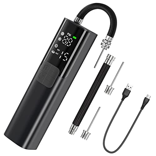 Pumteck MY01 Electric Ball Pump with Inflation & Deflation, Accurate Pressure Gauge and 4 Preset Modes, Automatic Ball Pump for Basketball, Soccer, Football and Volleyball (Max 15 PSI) - Image 1