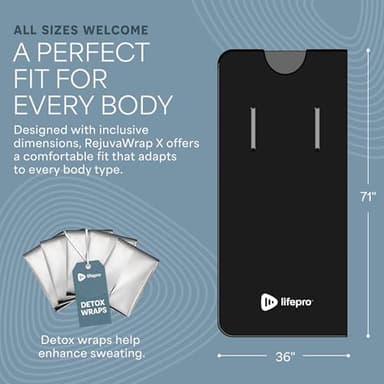 Lifepro RejuvaWrap Infrared Sauna Blanket for Detox & Relaxation – Available in 5 Colors & 3 Models – Portable Far Infrared at Home Sauna for Muscle Relief, Circulation & Recovery – 9 Heat Levels - Image 7