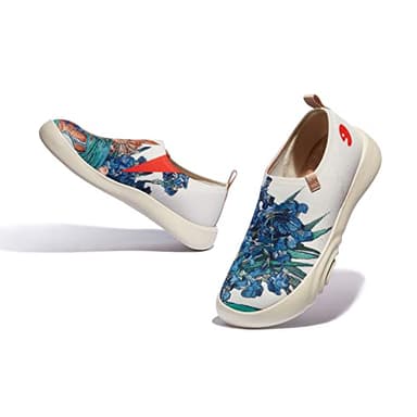 UIN x FatCatArt Collaboration Women's Art Travel Walking Shoes Slip On Casual Lightweight Fashion Sneaker Toledo ⅩⅤ Love Irises' Smell 3 (9) - Image 4