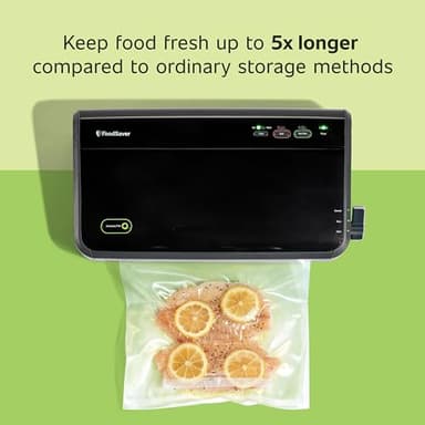 FoodSaver Vacuum Sealer Machine, Automatic Bag Detection, Sous Vide Friendly, with sealer bags, roll, handheld vacuum sealer, black - Image 2