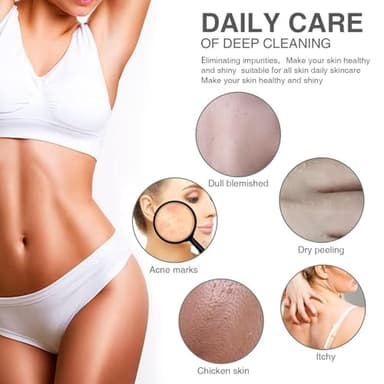 UJFQBH 3 Pieces African Bath Sponge African Net Long Net Bath Sponge Exfoliating Shower Body Scrubber Back Scrubber Skin Smoother,Great for Daily Use (Pink,Yellow,Purple) - Image 6