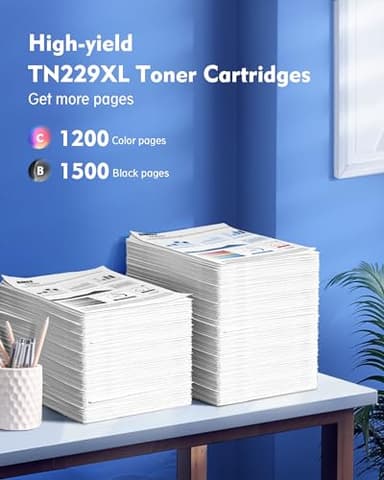 TN229 TN229XL Toner 4 Pack Compatible with Brother MFC-L3780CDW MFC-L3720CDW HL-L3280CDW HL-L3295CDW Printers - Image 4