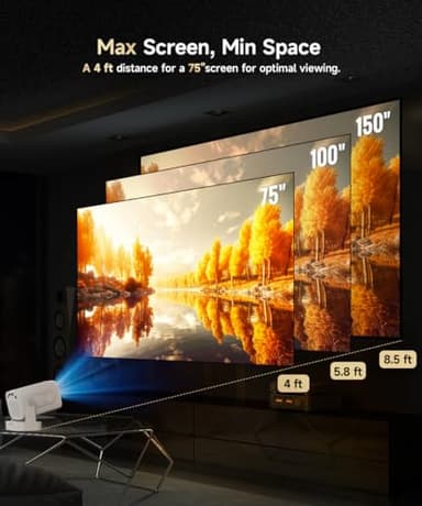 【Auto Focus&1080P】Magcubic Mini Smart Projector with 4K Support, Portable Projector with Wifi and Bluetooth, 5W Speaker, Built in Apps, Voice Control, Outdoor Movie Projector - Image 4