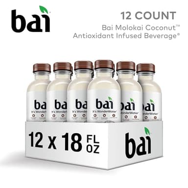 Bai Antioxidant Infused Water Beverage, Molokai Coconut, with Vitamin C and No Artificial Sweeteners, 18 Fluid Ounce Bottle, 12 Pack - Image 4