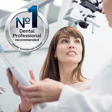 Philips Sonicare ProtectiveClean 6100 Rechargeable Electric Toothbrush, with Pressure Sensor, 3 Cleaning Modes, SmarTimer and QuadPacer, 14-Day Battery Life, Travel Case, Pink, Model HX6876/21 - Image 7