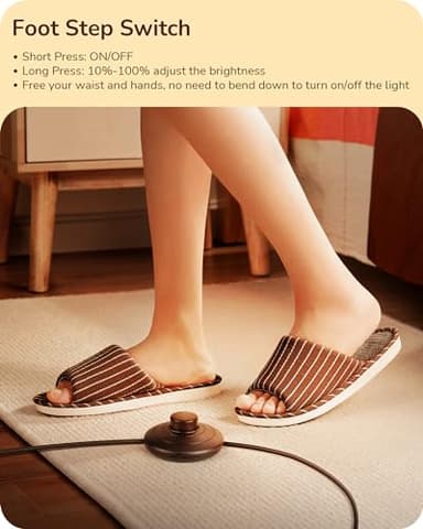 EDISHINE LED Corner Floor Lamp, Modern Slim Dimmable Light, Adjustable Height, 57.5" Minimalist Tall Lamp for Living Room, Bedroom, Office, 3000K Warm White Light (Gold) - Image 5