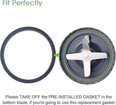 7 Pieces nutribullet Blender Cups & Blade Replacement Set 32oz Huge Cup with 1 Flip-Top To-Go Lid and 1 Lid Ring & Premium Extractor Blade with Compatible with NutriBullet 600w/900w Blender - Image 5