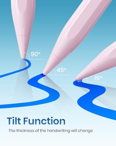 Hastraith Stylus Pen for iPad(2018-2025)-2X Faster Charge with Tilt Sensitivity & Palm Rejection for iPad 11/10/9/8/7/6th Gen, Air 7/6/5/4/3/M3/M2, Pro 13"/12.9"/11"/M4, Mini 7/6/5th,Pink - Image 7