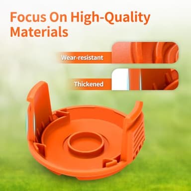 Replacement Spool Cap Covers Compatible with Worx, Trimmer Cap Suitable for Worx Weed Eater String Trimmers WA0010, WA6531 (3-Pack) - Image 4