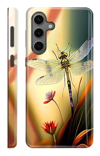 Compatible with Samsung Galaxy S24 FE 5G Case,Case for Samsung Galaxy S24 FE Double-Layer Full Body Drop Protection,Cute Colorful Butterfly and Flower - Image 1