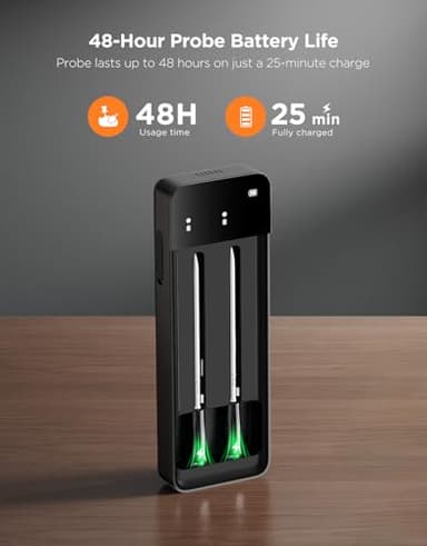 GoveeLife Bluetooth Wireless Meat Thermometer with 2 Probes, Standalone Digital Base, WiFi Unlimited Range, ±1.8℉ Accuracy, IP68 Waterproof Real Time Monitoring, for Kitchen, BBQ, Grill, Oven, Smoker - Image 7