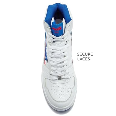 Avia 830 Men's Basketball Shoes, Retro High Top Sneakers for Men Indoor or Outdoor, Street or Court - White/Navy Blue/Red, 9 Medium - Image 4