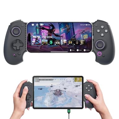 S9 Full-Size Gaming Phone Controller for iPhone 15/16, iPad Mini 6/7, Android Tablet, Bluetooth＆Type-C Mobile Gamepad with Free Key Mapping＆App, for Genshin Impact & Zenless Zone Zero, Hall Joystick - Image 1