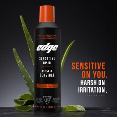 Edge Shaving Gel for Men, 9.5oz, 2 Pack Mens Shave Gel with Aloe, Mens Shaving Cream Sensitive Skin Shave Gel - Moisturizes, Protects, and Soothes - Image 4