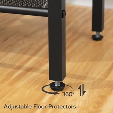 HOOBRO Side Table with Charging Station and USB Port, Small End Table for Small Space, 3-Tier Nightstand with Adjustable Shelf, for Living Room, Bedroom and Balcony, Rustic Brown BF112BZ01 - Image 8